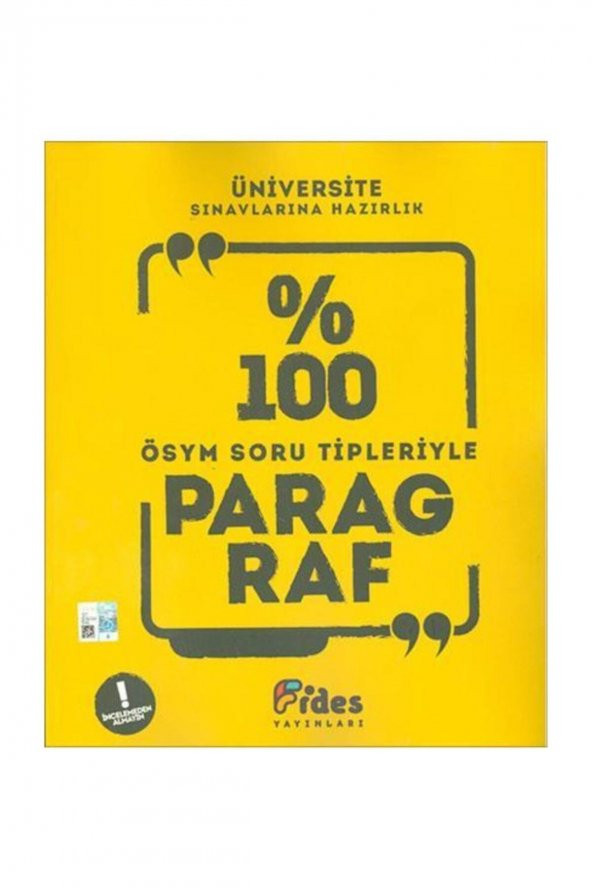 Fides Yayınları  100 Paragraf Soru Bankası Ösym Soru Tipleriyle