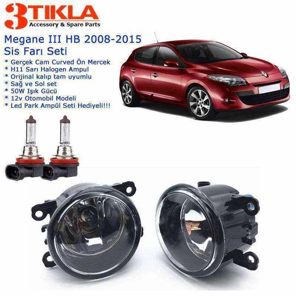 Renault Megane III HB 2006-2015 Sis Farı Set Oem: 8200074008