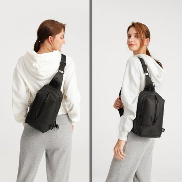 Smart Bags Gumi Kumaş Smart Bags Uniseks Bodybag Omuz Çantası 8655 - Resim 4