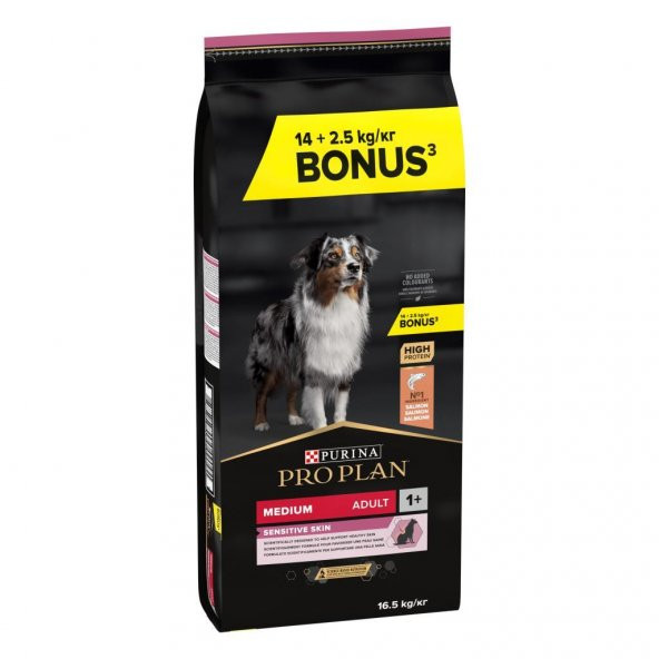 Pro Plan Adult Senstive Somonlu Pirinçli Yetişkin Köpek Maması 14 + 2,5 KG ürün görseli