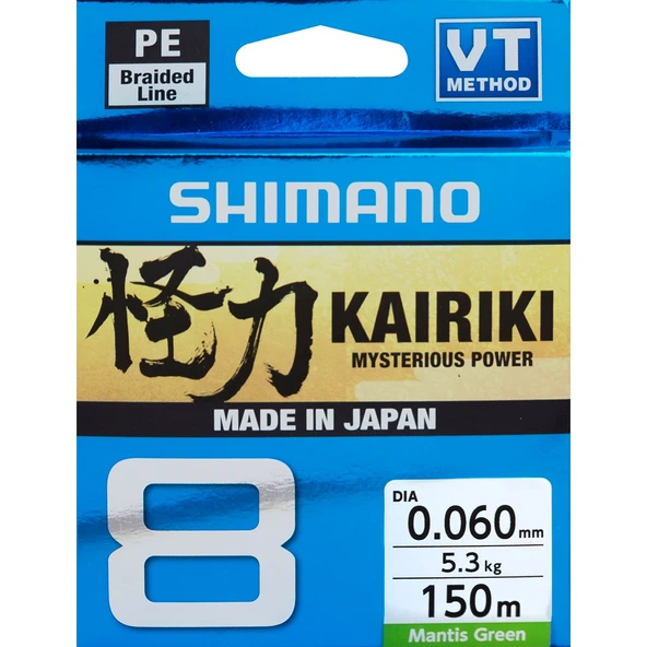 SHIMANO KAIRIKI 8 0,160 150M MANTIS GREEN 59WPLA58R03
