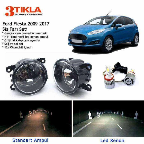Fiesta 2009-2017 Beyaz Led Xenon Sis Farı Seti