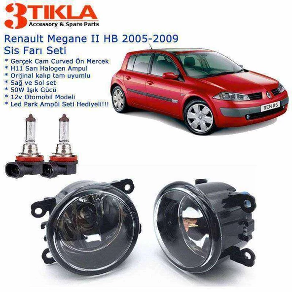 Renault Megane II HB 2005-2009 Sis Farı Set Oem: 8200074008