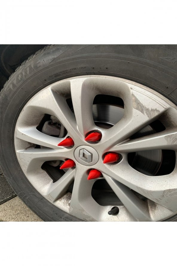 Sivri Bijon Kapağı Kırmızı Bijon Kapağı - 17mm - 2