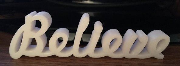 Believe İnanmak Logo yazı Dekoratif Aksesuar Süs Eşyası Masaüstü