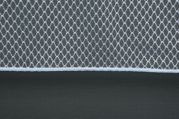 BAKLAVA MODELİ BEYAZ RENK TEK KANAT Hazır Dikilmiş Pileli Fon Perde 300*260 Cm - Resim 3