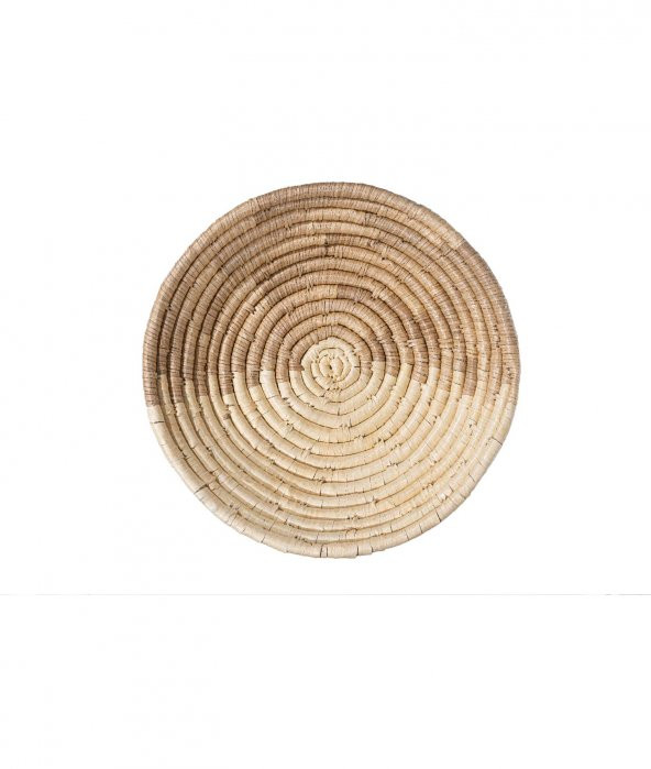 Meander Natural Bambu Afrikan El Yapımı Duvar Tabağı Dekoru 45cmx9cm 8810