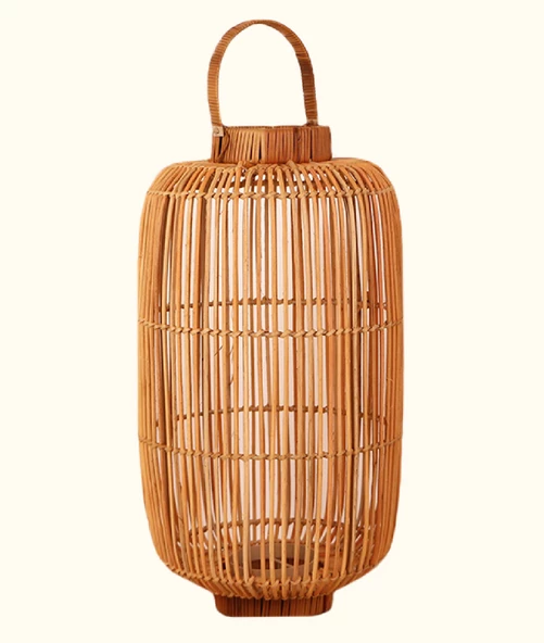 Meander El Yapımı Dekoratif Rattan Mumluk 28x50x70 8937