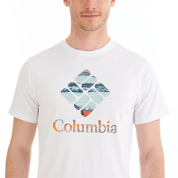 Columbia Csc M Stacked Hyper Nature SS Tee Erkek Kısa Kollu Tişört CS0242-100 - 4
