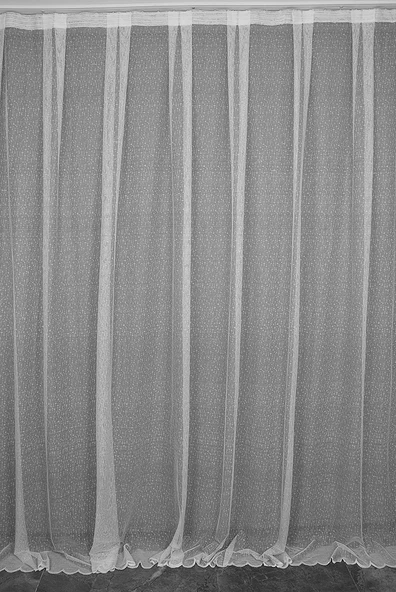 BRS RAŞEL MODEL KIRIK BEYAZ RENK TEK KANAT Hazır dikilmiş Pileli Fon Perde 300*260 cm ürün görseli