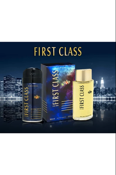 First Class Erkek Parfüm Set 100 Ml Parfüm & 150 Ml