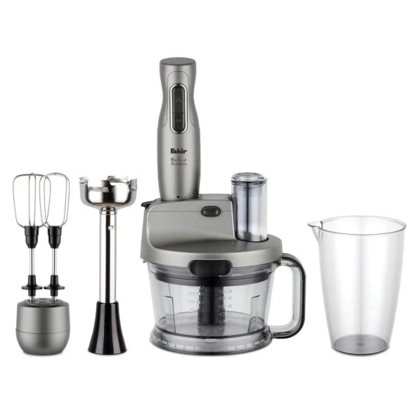 Fakir Mr Chef Quadro Silver Stone Blender Seti