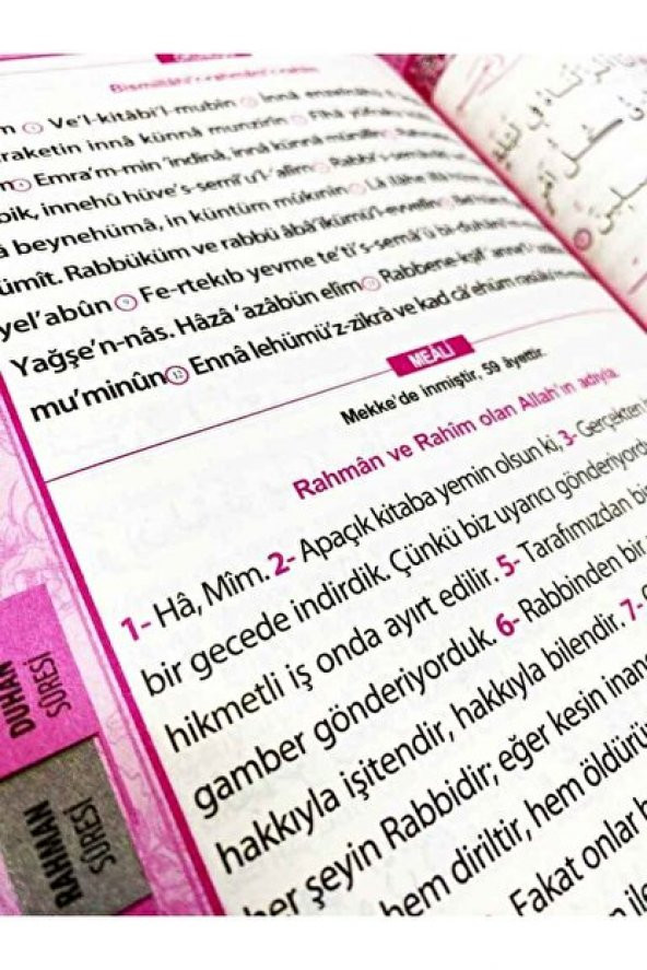 41 Yasin Çanta Boy Türkçe Okunuşlu Ve Mealli Pembe Kapak