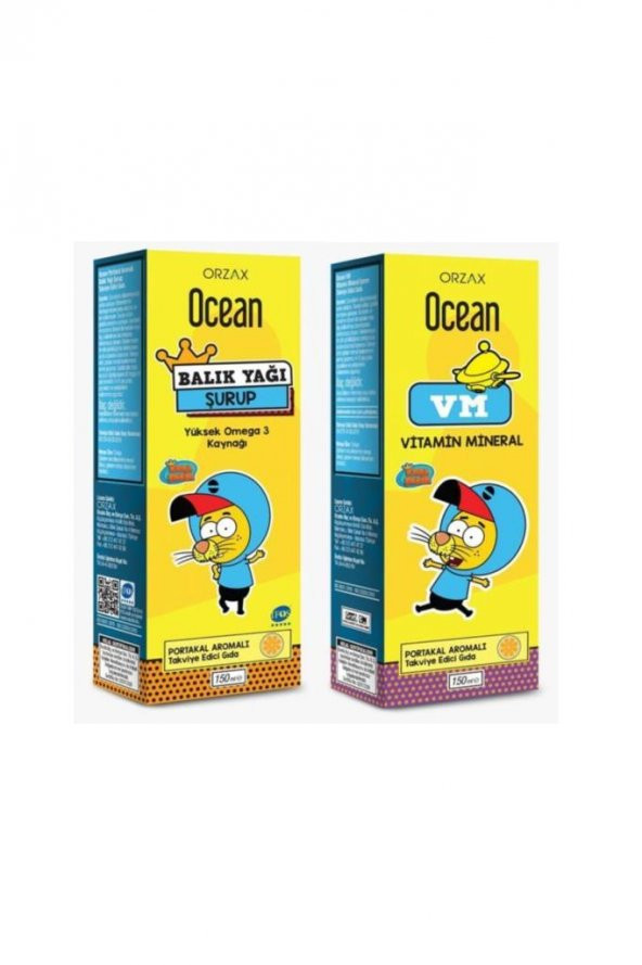 Ocean Vm Portakal Aromalı Şurup 150 Ml 2Li PAKET (SKT:11/2023)