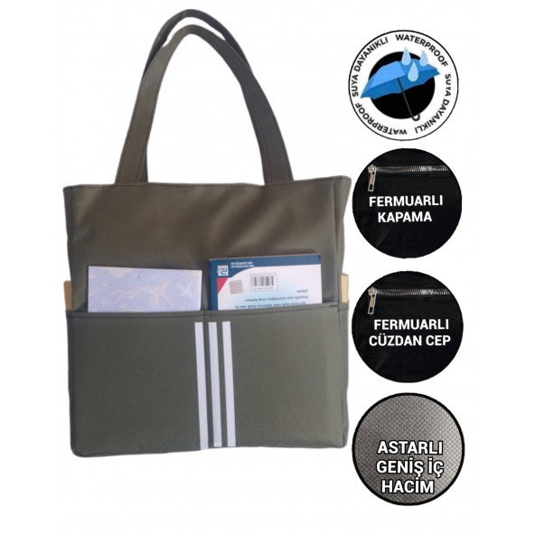 SEVBAGS Kadın Spor Okul Günlük Askılı Omuz Ve Kol Çantası ÇİZGİLİ