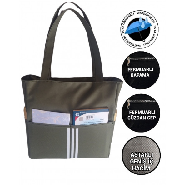 SEVBAGS Kadın Spor Okul Günlük Askılı Omuz Ve Kol Çantası ÇİZGİLİ - 8
