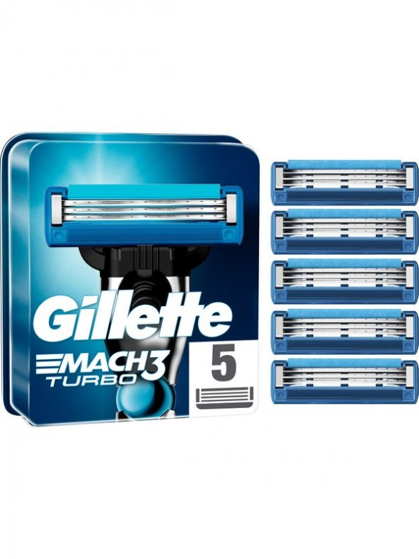 Gillette Mach3 Turbo Yedek Tıraş Bıçağı 5li