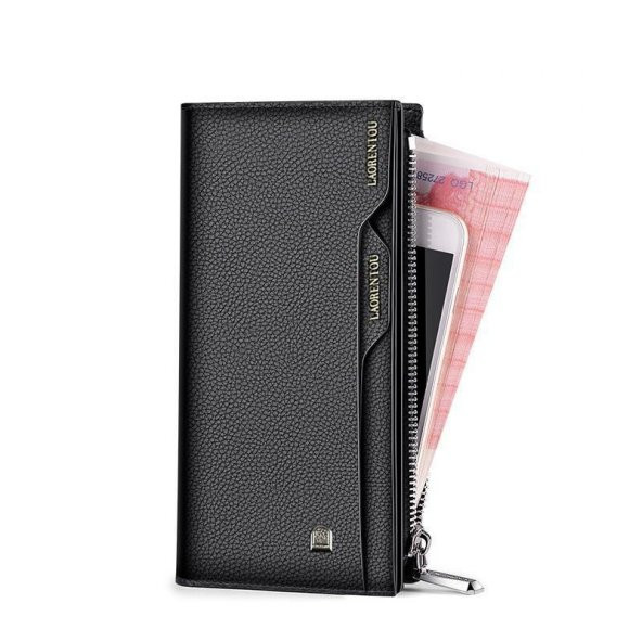 LAORENTOU BUSINESS İTALYAN DERİ-UZUN ERKEK CÜZDAN-ERKEK KARTLIK SİYAH - 2