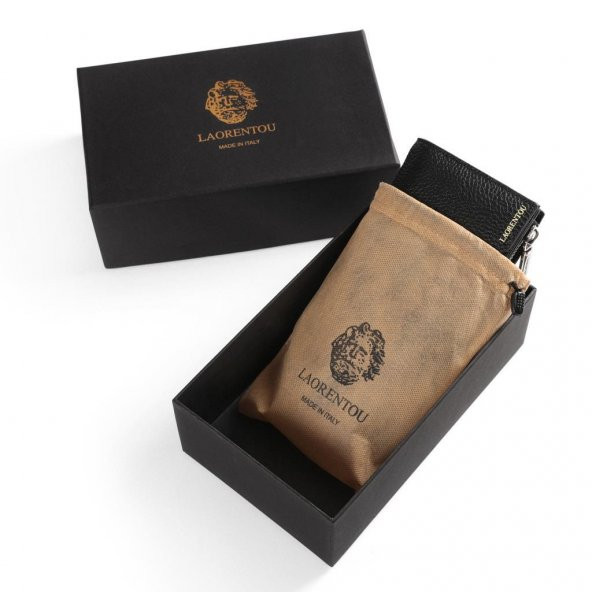 LAORENTOU BUSINESS İTALYAN DERİ-UZUN ERKEK CÜZDAN-ERKEK KARTLIK SİYAH - 5