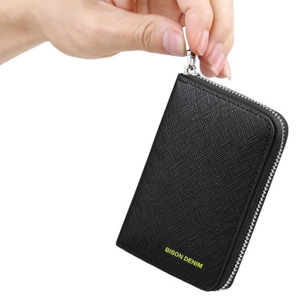 Bison Denim Premium Seri Gerçek Deri-Kısa Erkek Cüzdan Kartlık - 4