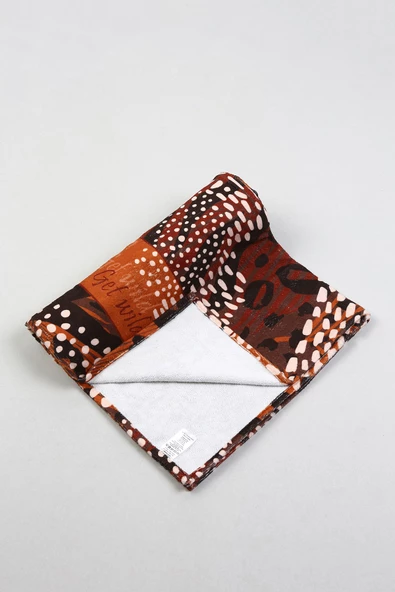 Plaj Havlusu Leopar Kahve 80x150 Cm - 5