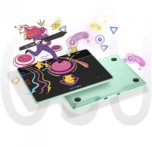 Xp-Pen Deco Fun Xs Yeşil Grafik Tablet Android Mac Linux Windows Chrome Os - 3