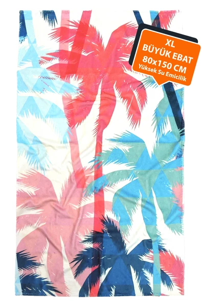 Plaj Havlusu Palm Mercan 80x150 cm E43pr0650035hm - 2