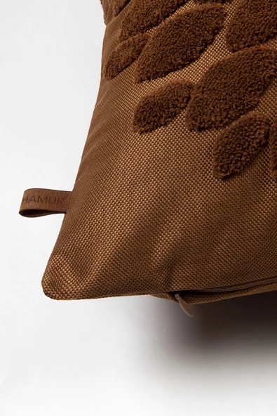 Bohem Özel Tasarım Punch Panç Desen Kare Dekoratif Kırlent Kılıfı Flower Taba - Resim 3