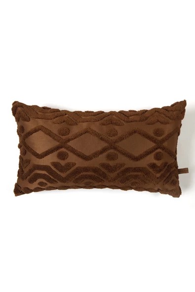 Bohem Özel Tasarım Punch Panç Desen Dikdörtgen Dekoratif Kırlent Kılıfı Letta Taba ürün görseli 1