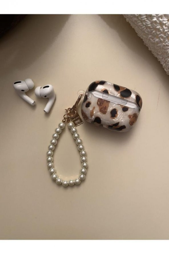 Airpods 3 Kılıf Kulaklık Kılıfı Leopar Desenli Kopçalı Korumalı Kılıf - 4
