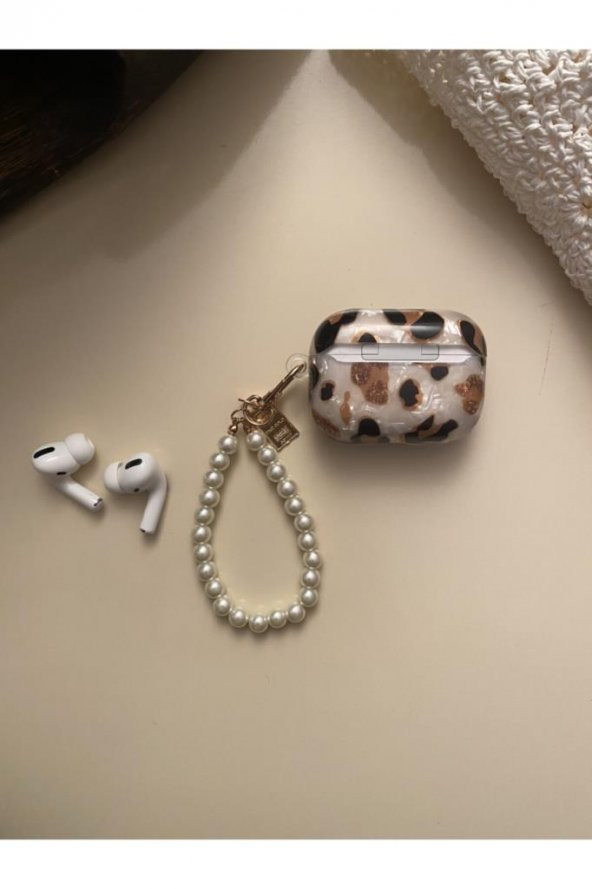 Airpods 3 Kılıf Kulaklık Kılıfı Leopar Desenli Kopçalı Korumalı Kılıf - 5