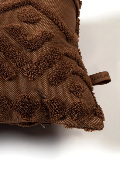 Bohem Özel Tasarım Punch Panç Desen Dikdörtgen Dekoratif Kırlent Kılıfı Letta Taba - Resim 3