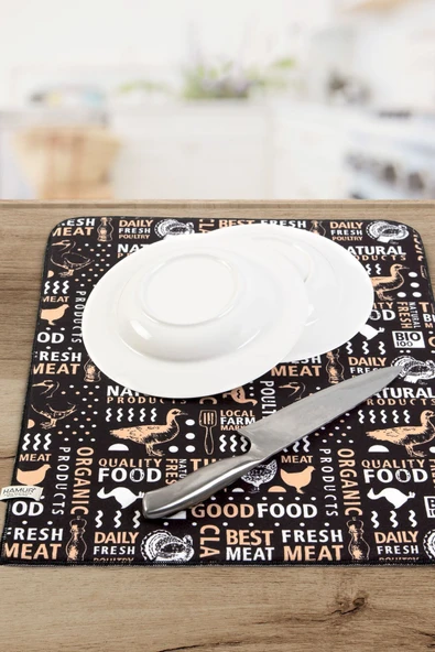 Bulaşık Kurutma Matı 42x50 Cm Pedi Kurulama Bezi Örtüsü Mf-068 ürün görseli 1