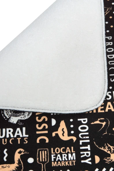 Bulaşık Kurutma Matı 42x50 Cm Pedi Kurulama Bezi Örtüsü Mf-068 - Resim 3