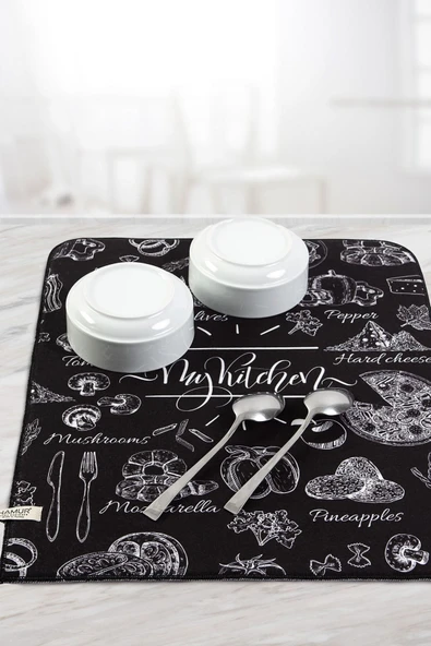 Bulaşık Kurutma Matı 42x50 Cm Pedi Kurulama Bezi Örtüsü Mf-072 ürün görseli 1