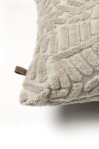 Bohem Özel Tasarım Punch Panç Desen Kare Dekoratif Kırlent Kılıfı Forest Natural - Resim 3