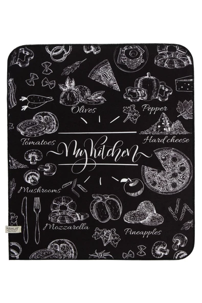 Bulaşık Kurutma Matı 42x50 Cm Pedi Kurulama Bezi Örtüsü Mf-072 - Resim 2