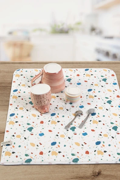 Bulaşık Kurutma Matı 42x50 Cm Pedi Kurulama Bezi Örtüsü Mf-077 ürün görseli 1