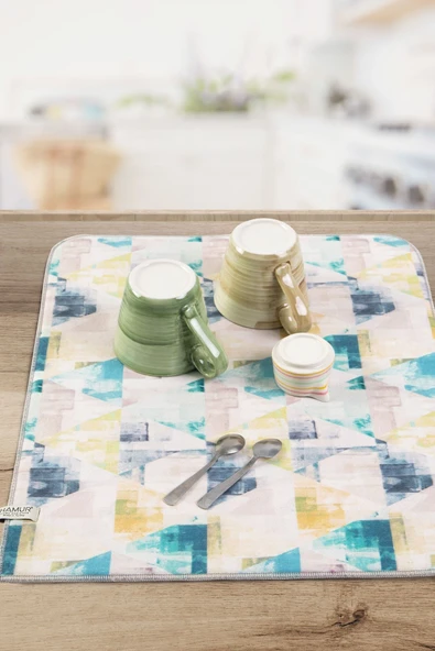 Bulaşık Kurutma Matı 42x50 Cm Pedi Kurulama Bezi Örtüsü Mf-073 ürün görseli 1