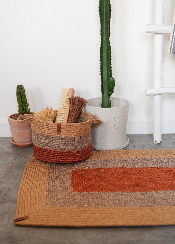 The Mia SPT0045 Jutte Dikdörtgen Halı Bambu Kiremit 60x90 Cm - 3