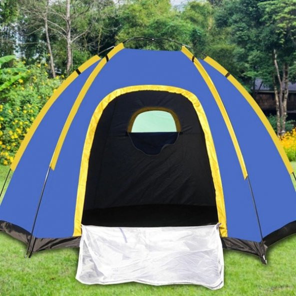 BUFFER® Otomatik Kurulumlu Kamp Çadırı 4-5 Kişilik (200x200) - 9