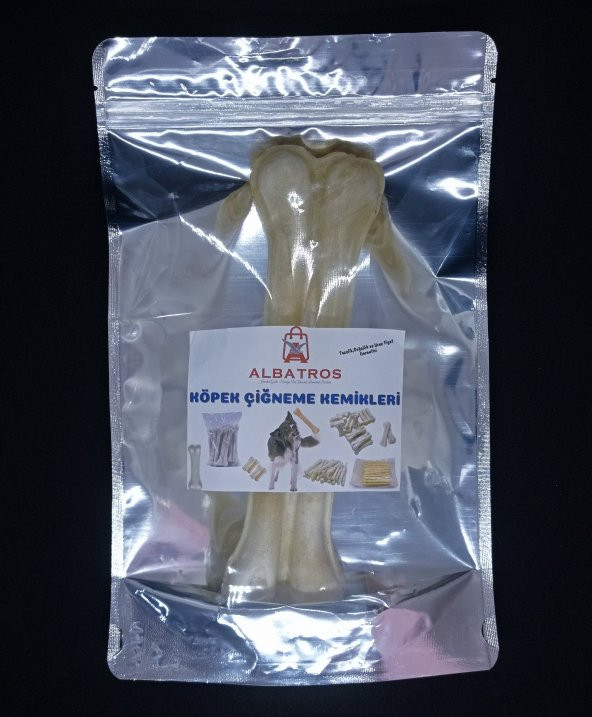 21 Cm 1 Adet Büyük Mega 150-180 gr Köpek Çiğneme Kemiği ,Diş ve Ağız Temizleme,Pres Kemik - 2