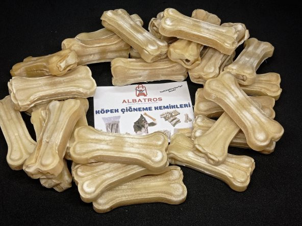 12 Cm 1 Kilo/1 Kg/ 18-21 Adet 50-60gr Köpek Çiğneme Kemiği ,Diş ve Ağız Temizleme,Pres Kemik - 2