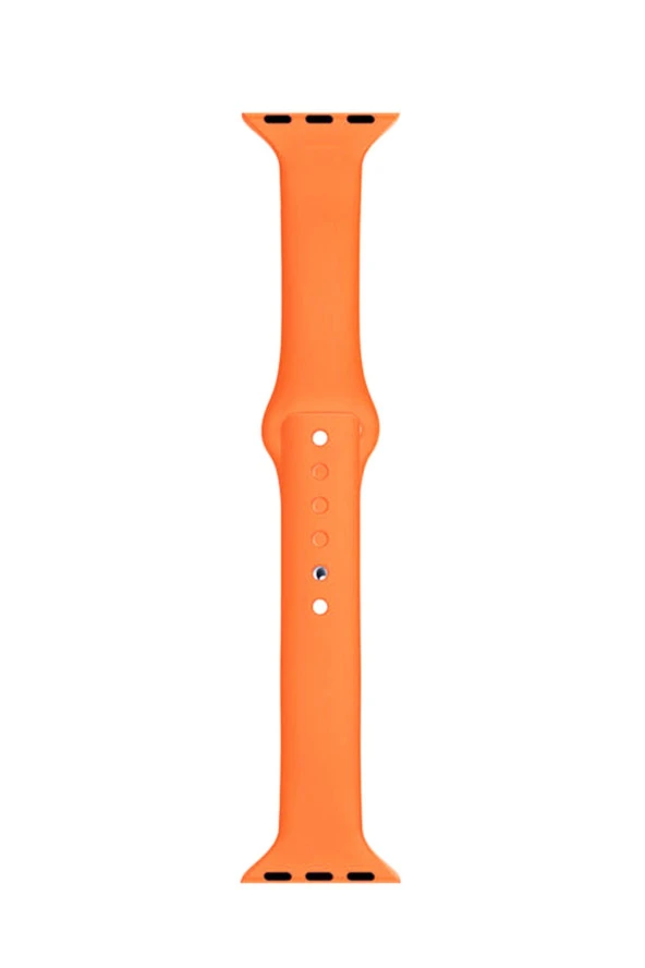 Apple Watch Seri 4 5 6 Için 40 Mm Slim Silikon Kordon Turuncu