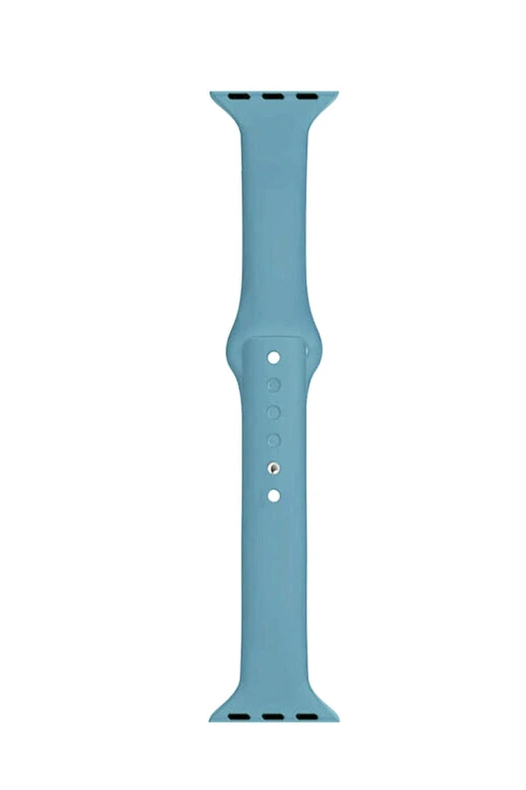 Apple Watch Seri 1 2 3 Için 38 Mm Slim Silikon Kordon Kayış Açık Mavi