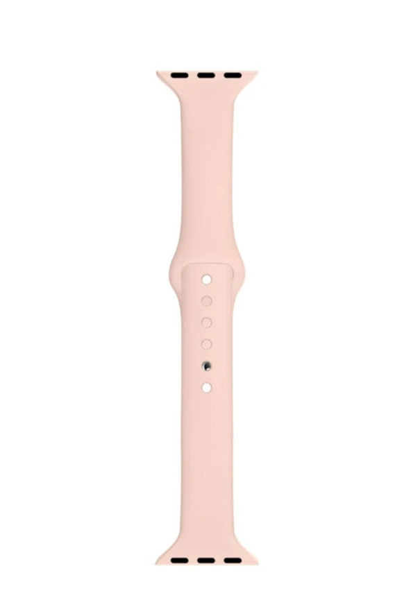 Apple Watch Seri 1 2 3 Için 38 Mm Slim Silikon Kordon Kayış Kum Pembe