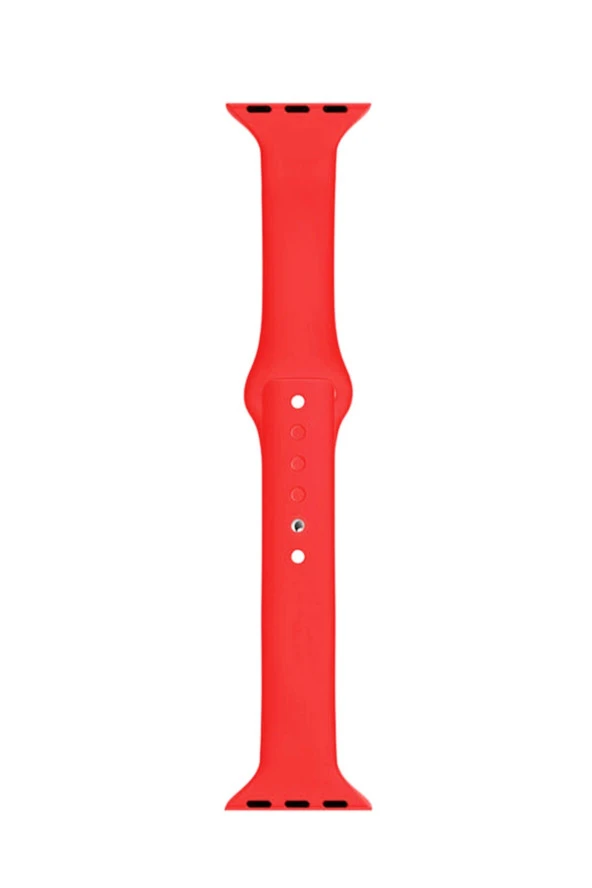 Apple Watch Seri 1 2 3 Için 38 Mm Slim Silikon Kordon Kayış Kırmızı