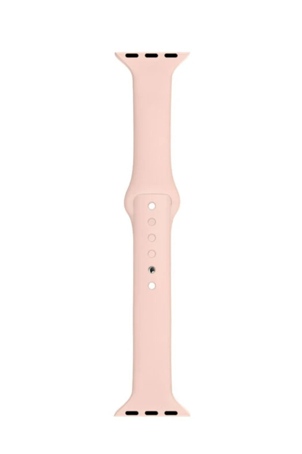 Apple Watch Seri 4 5 6 Için 44 Mm Slim Silikon Kordon Kum Pembe