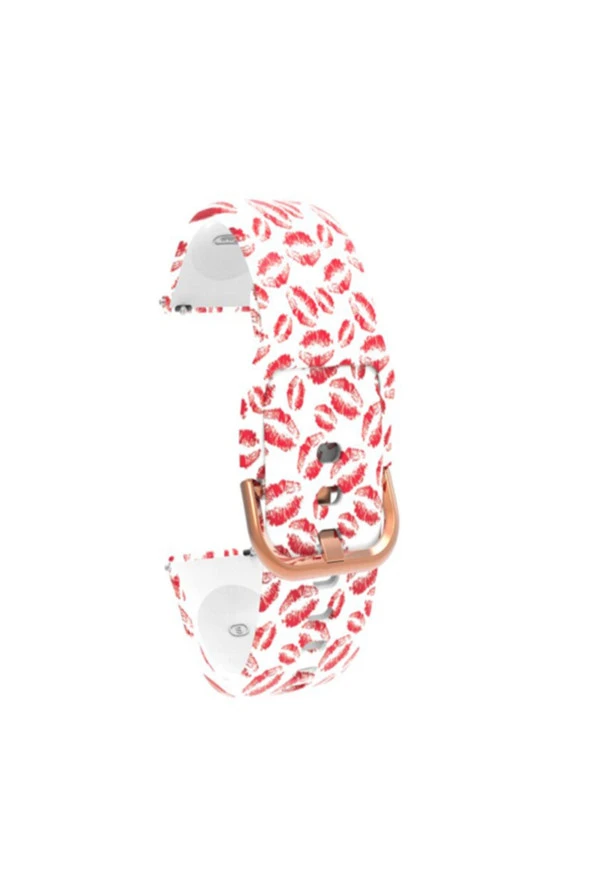 Fossil Watch Gen 6 Için Desenli Silikon Kordon Kiss