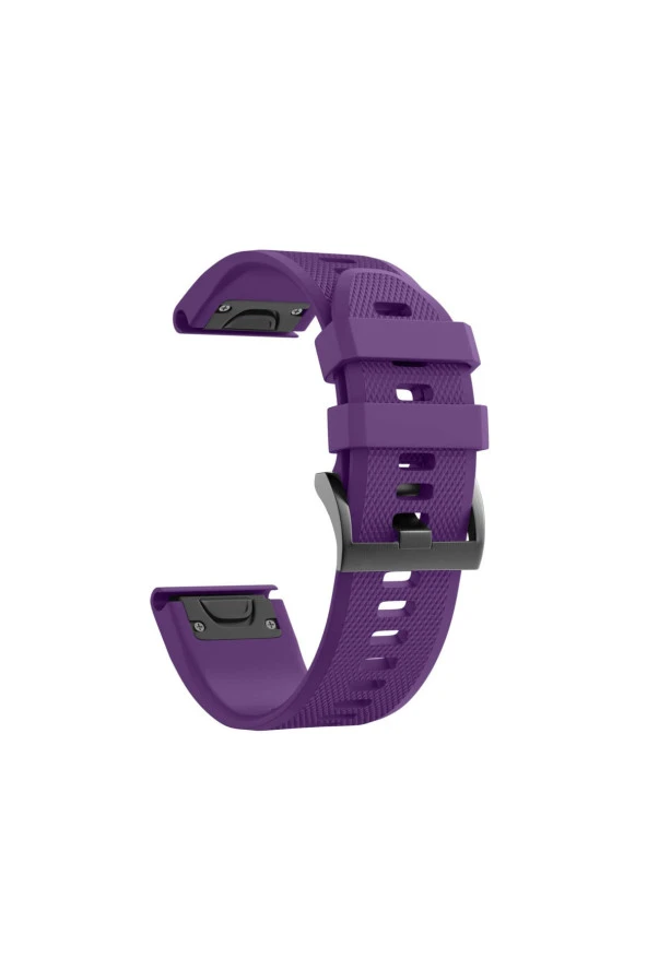 Garmin Tactix Charlie Için Quick Fit Özellikli Silikon Kordon Mor